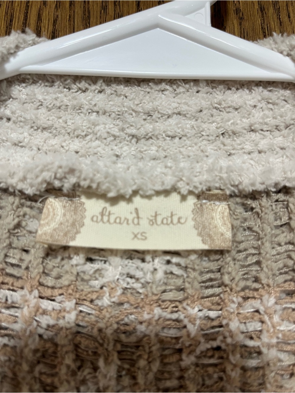 Altar'd State Cream & Rust Aztec Open-Front Cardigan - Picture 3 of 4